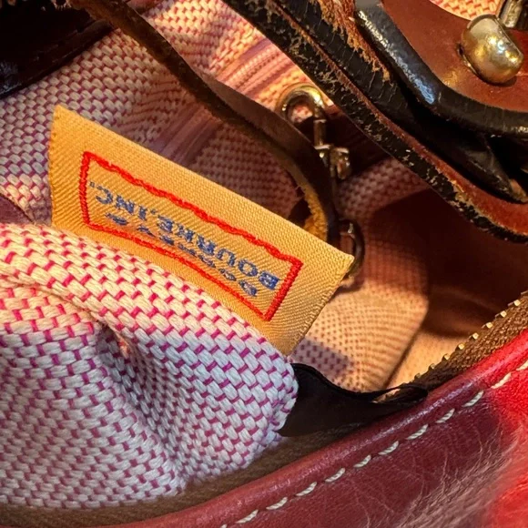 Dooney & Bourke Cherry Red Leather Hobo Shoulder Bag - Picture 9 of 15